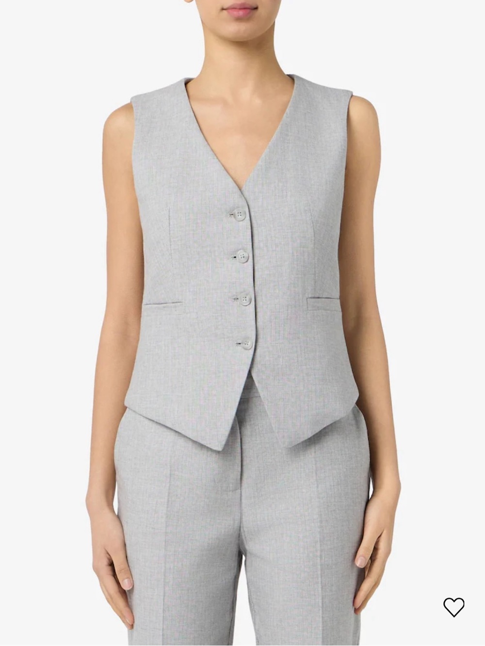 Italian Linen Blend Tailored Waistcoat Sandro Ferrone Gray Pinstripe – US Size 4